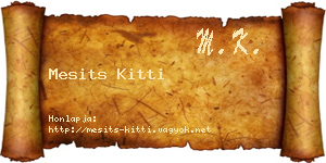 Mesits Kitti névjegykártya